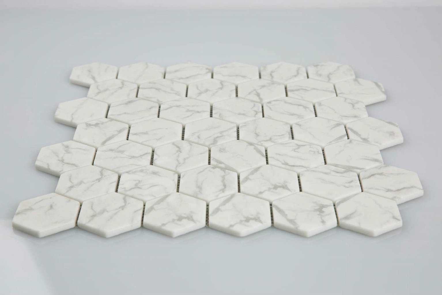 2″ White Hexagon Mosaic