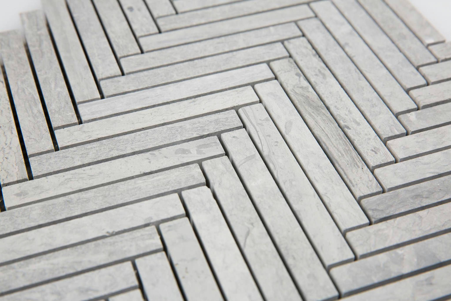 .5X4 Wooden Silver Herringbone Mosaic | Gemini Tile and Marble