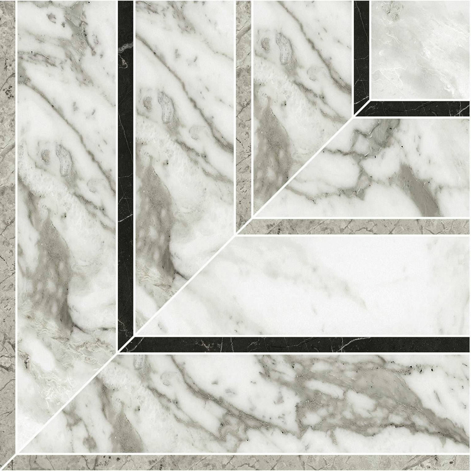 Arabescato Verona Honed Picco Mosaic | Gemini Tile and Marble