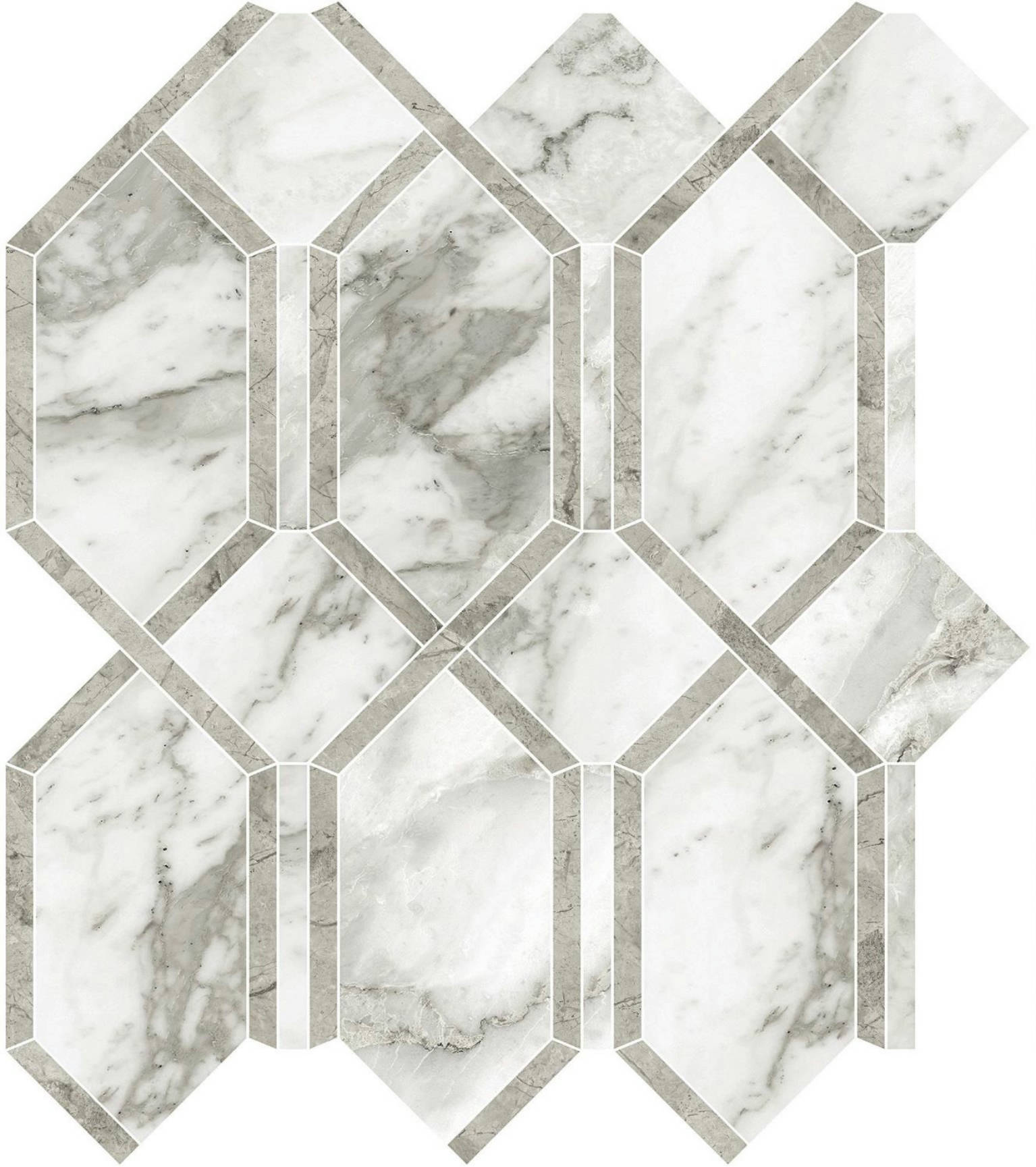 Arabescato Verona Polished Modella Mosaic | Gemini Tile and Marble