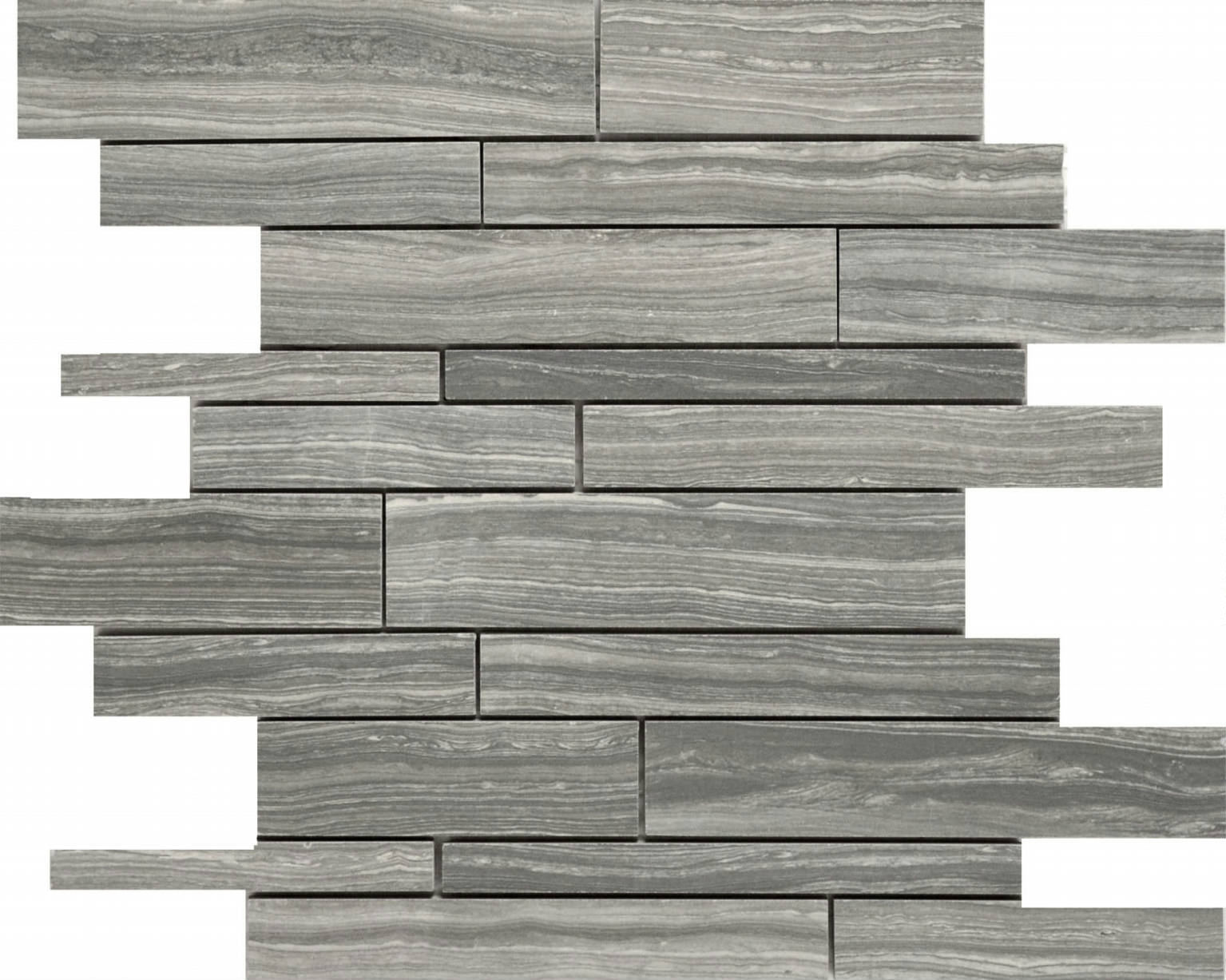 Carbon Random Strip | Gemini Tile and Marble