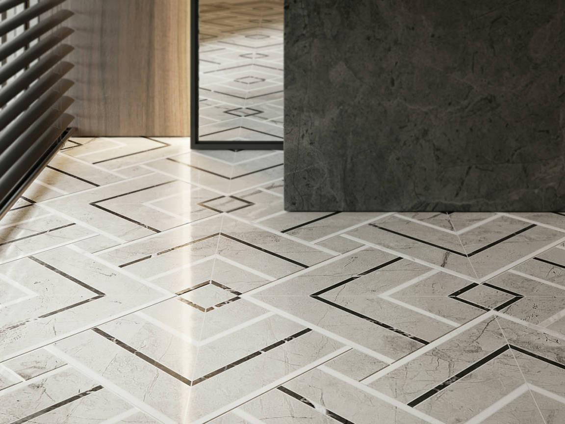 Luxury Roma Argento Picco Mosaic 3 | Gemini Tile and Marble