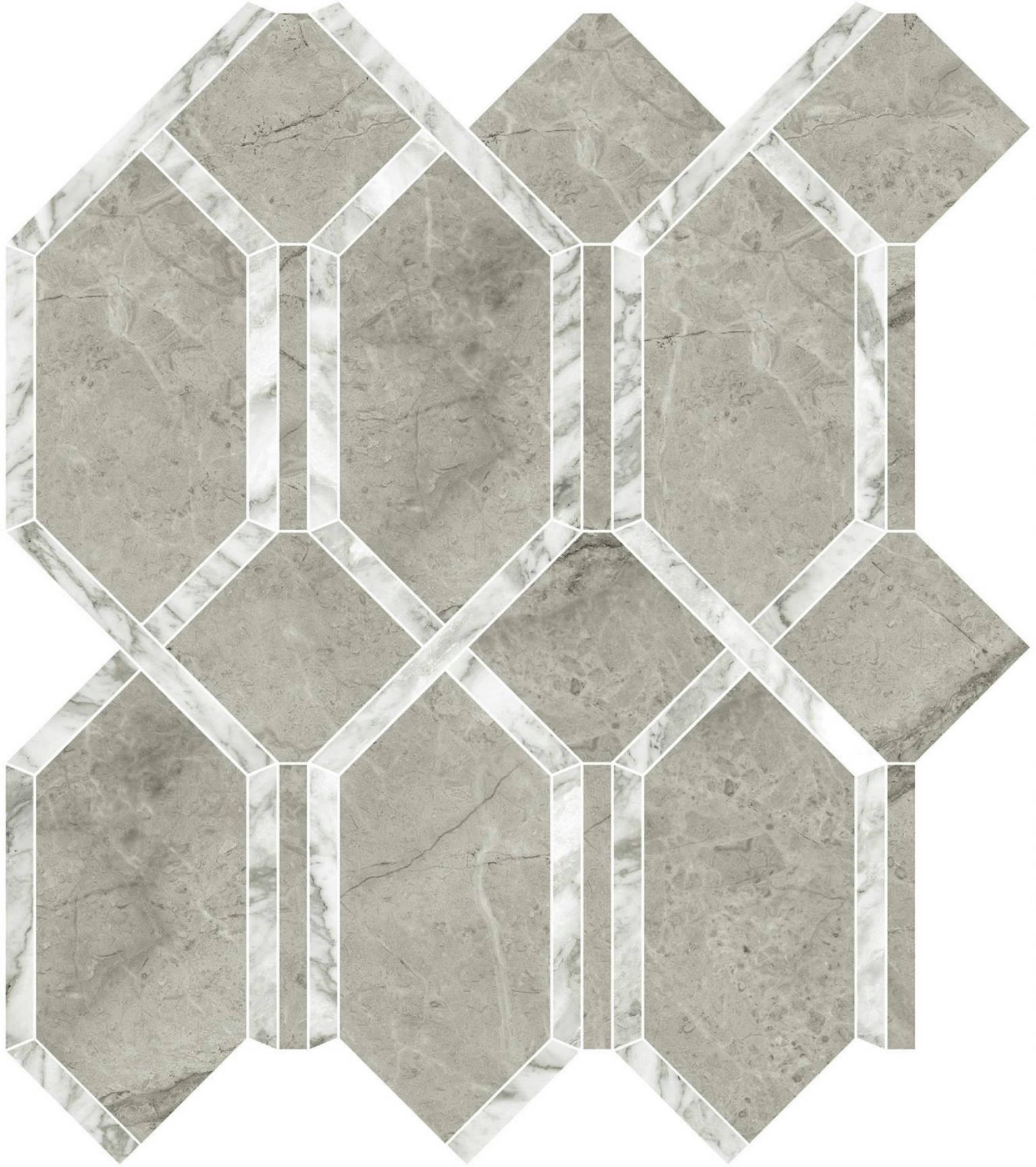 Roma Argento Polished Modella Mosaic | Gemini Tile and Marble