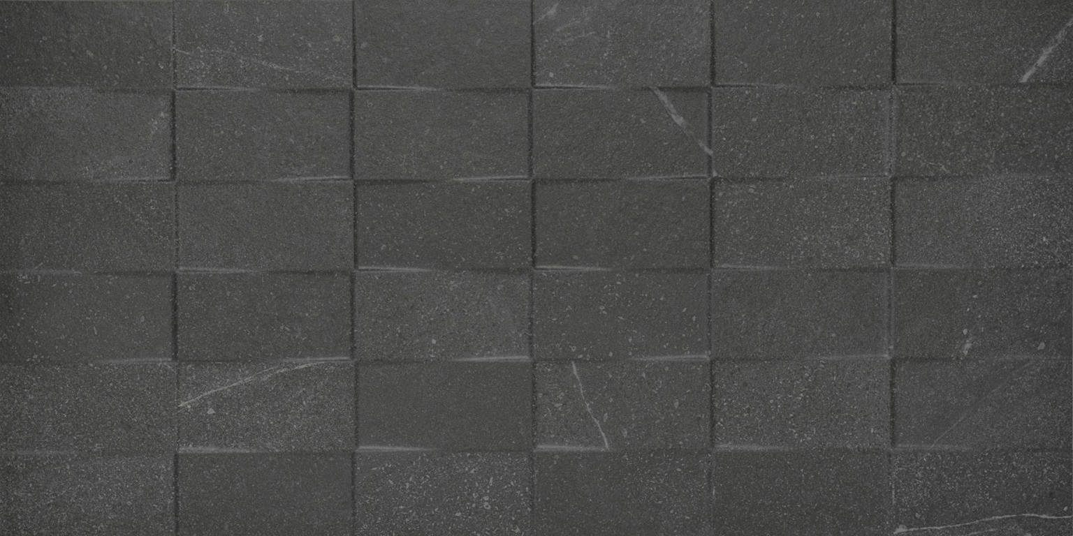 Stratum Charcoal 12X24W Top Deco | Gemini Tile and Marble