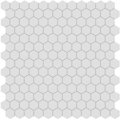 1″ Gallery Grey Matte Hex Mosaic