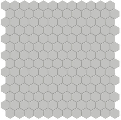 1″ Loft Grey Matte Hex Mosaic