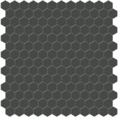 1" Retro Black Matte Hex Mosaic | Gemini Tile and Marble