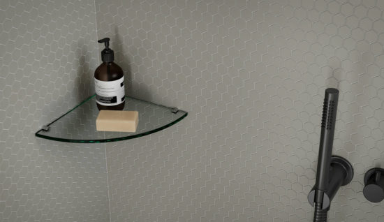 1" Taupe Matte Hex Mosaic | Gemini Tile and Marble