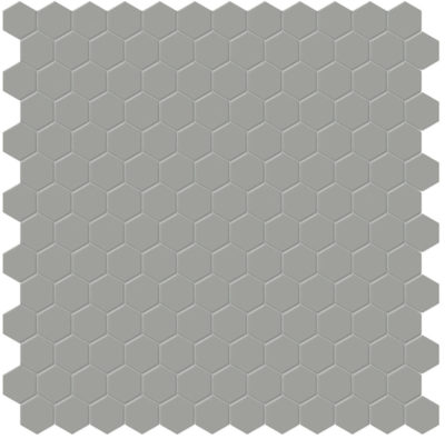 1″ Taupe Matte Hex Mosaic