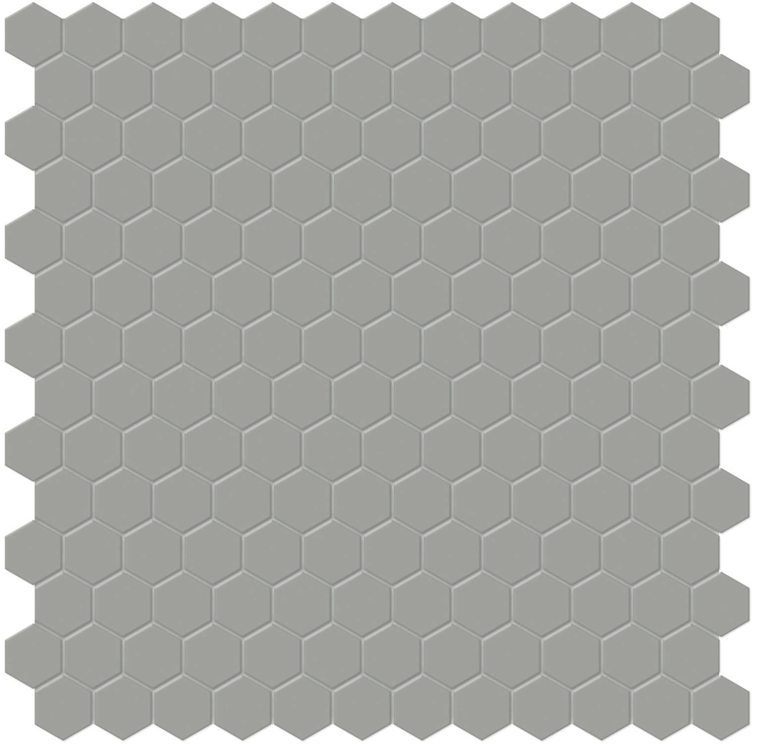 1" Taupe Matte Hex Mosaic