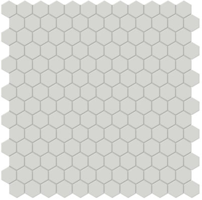 1″ Warm Grey Matte Hex Mosaic