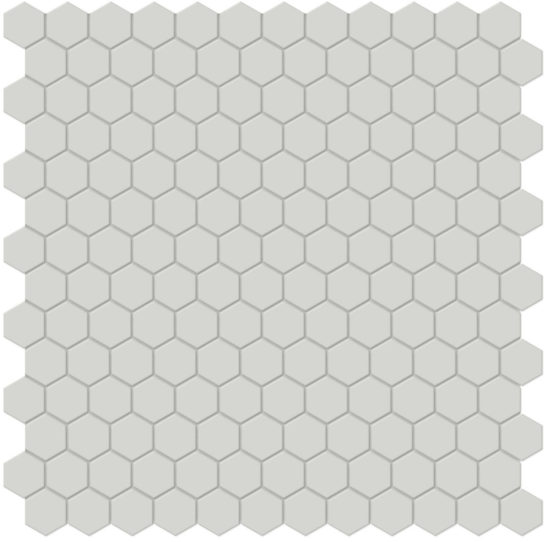 1″ Warm Grey Matte Hex Mosaic