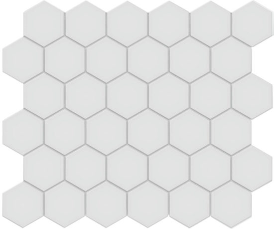 2" Gallery Grey Matte Unglazed Hex Mosaic | Gemini Tile and Marble