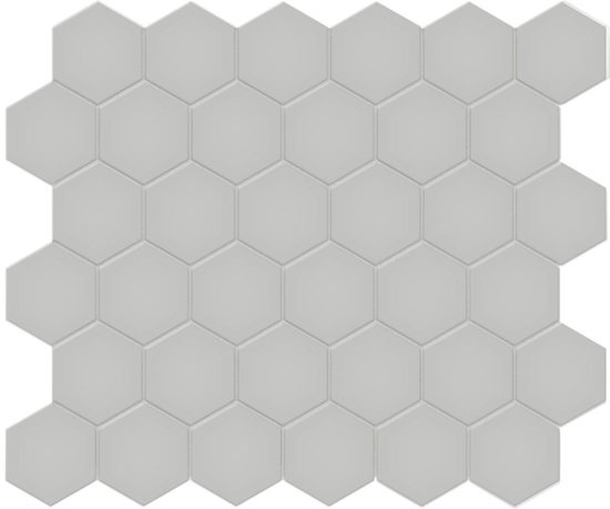 2″ Loft Grey Matte Hex Mosaic