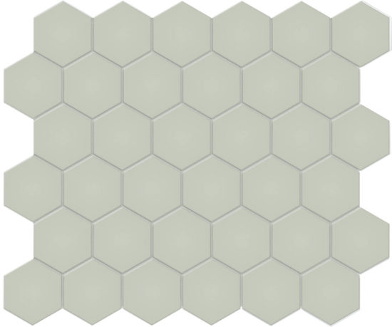 2″ Soft Sage Matte Hex Mosaic