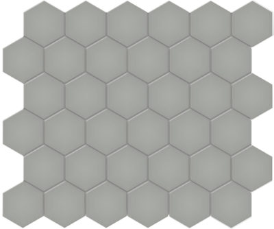 2″ Taupe Matte Hex Mosaic