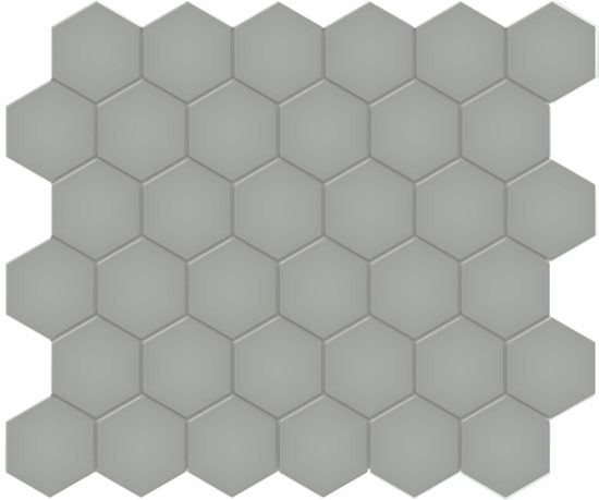 2″ Taupe Matte Hex Mosaic