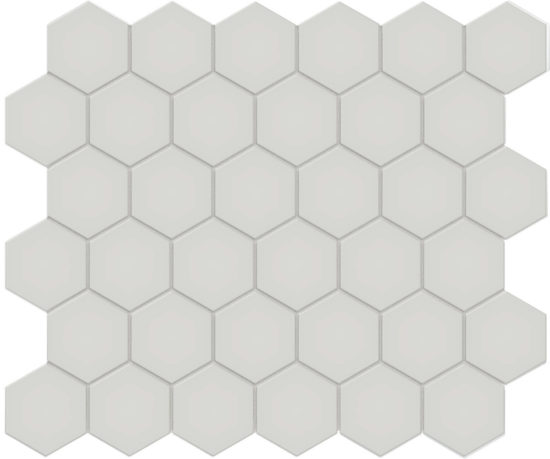 2″ Warm Grey Matte Hex Mosaic