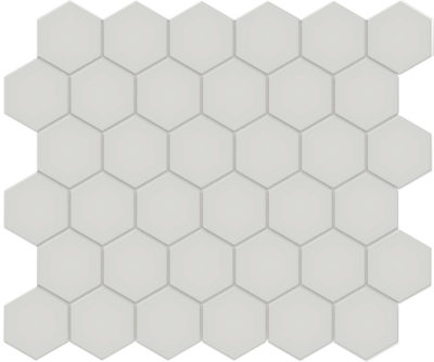 2″ Warm Grey Matte Unglazed Hex Mosaic