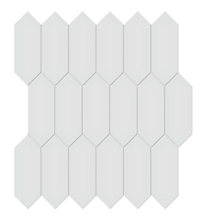 2×5 Gallery Grey Glossy Picket Mosaic