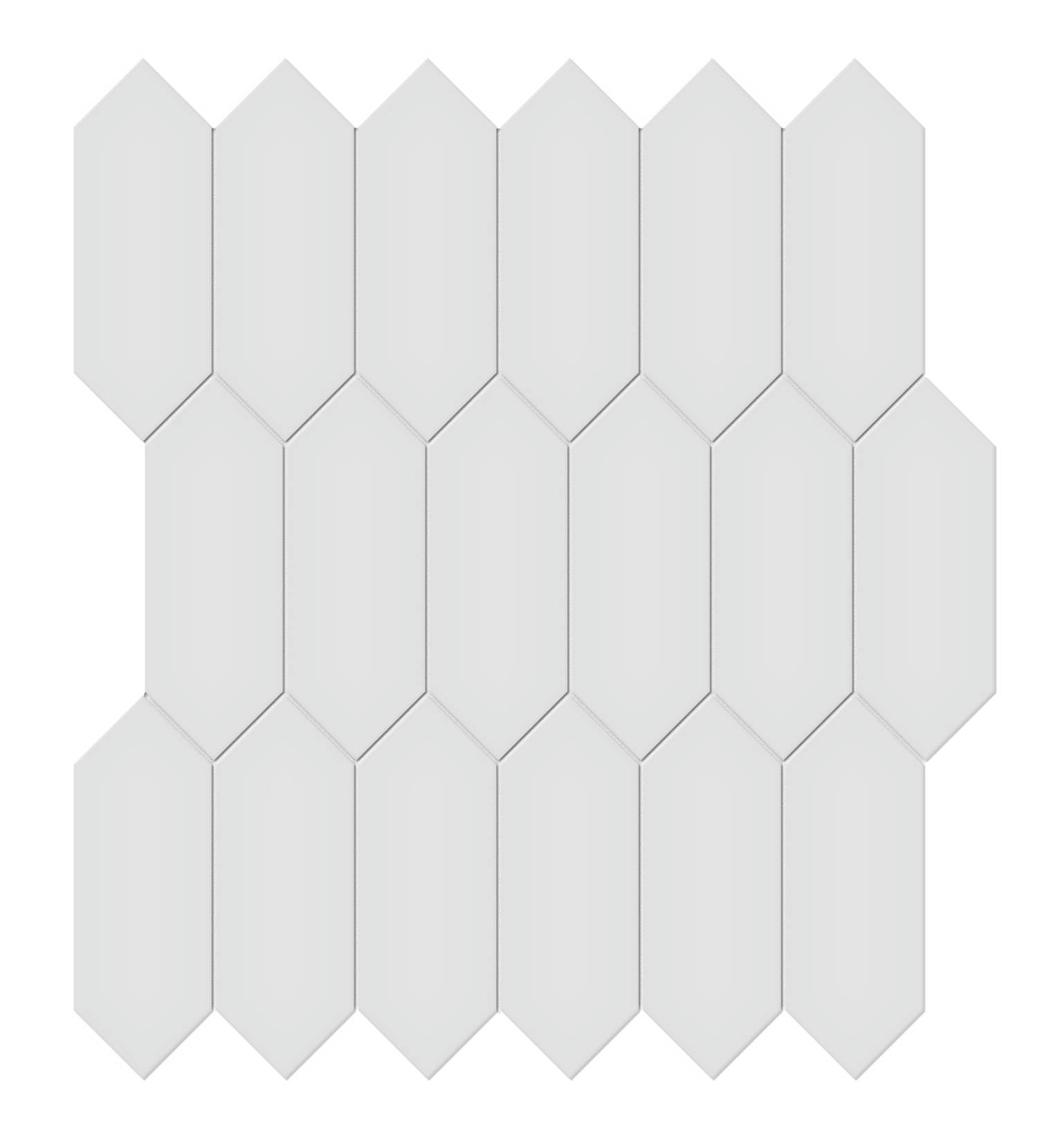 2x5 Gallery Grey Matte Picket Mosaic | Gemini Tile and Marble