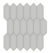 2x5 Loft Grey Glossy Picket Mosaic | Gemini Tile and Marble