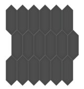 2x5 Retro Black Matte Picket Mosaic | Gemini Tile and Marble