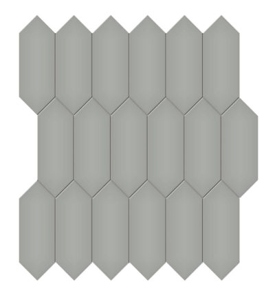 2×5 Taupe Glossy Picket Mosaic