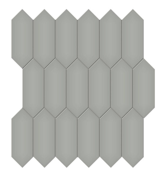 2×5 Taupe Glossy Picket Mosaic