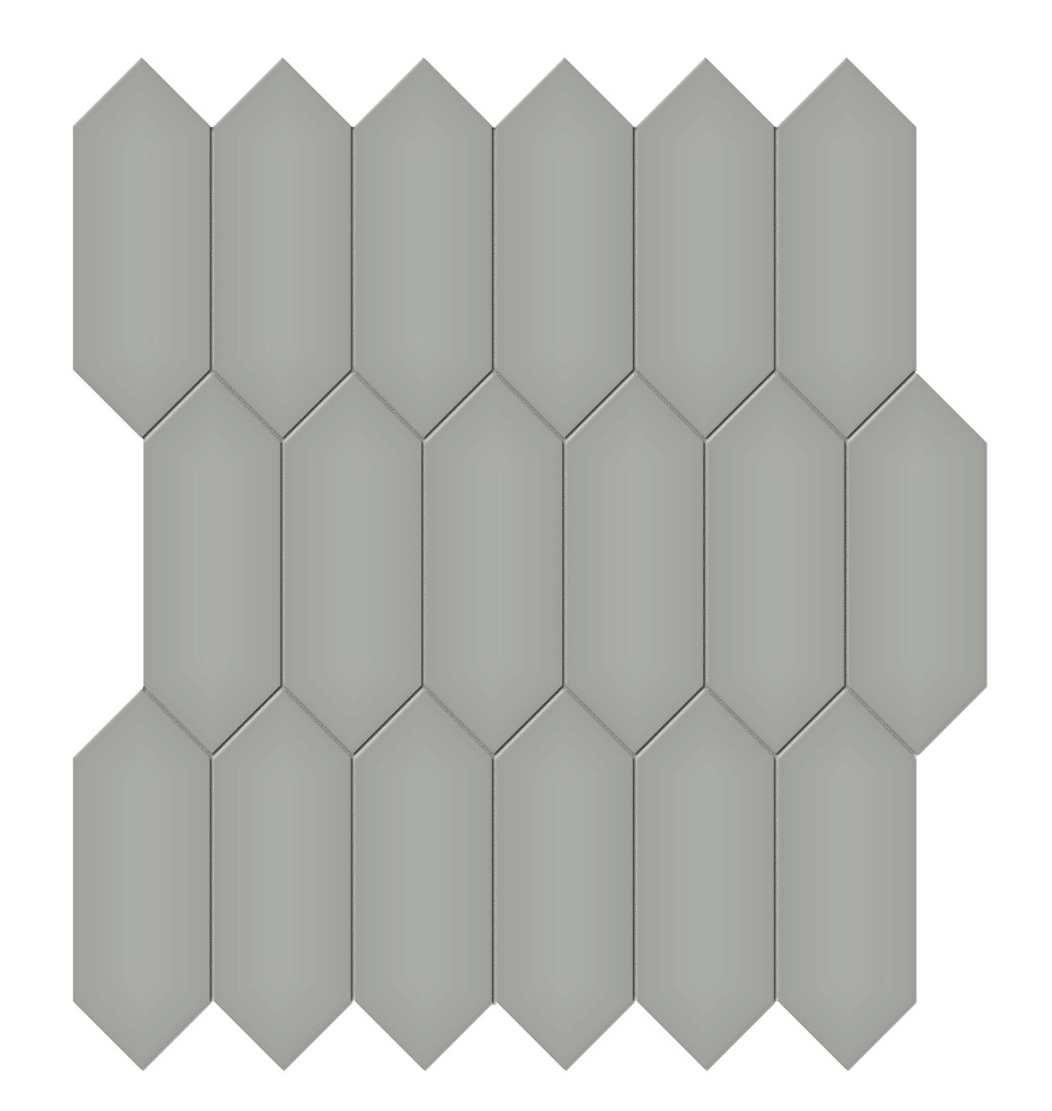 2x5 Taupe Matte Picket Mosaic | Gemini Tile and Marble