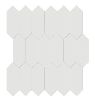 2×5 Vintage Grey Glossy Picket Mosaic