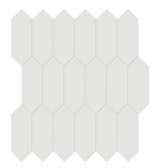 2×5 Vintage Grey Glossy Picket Mosaic