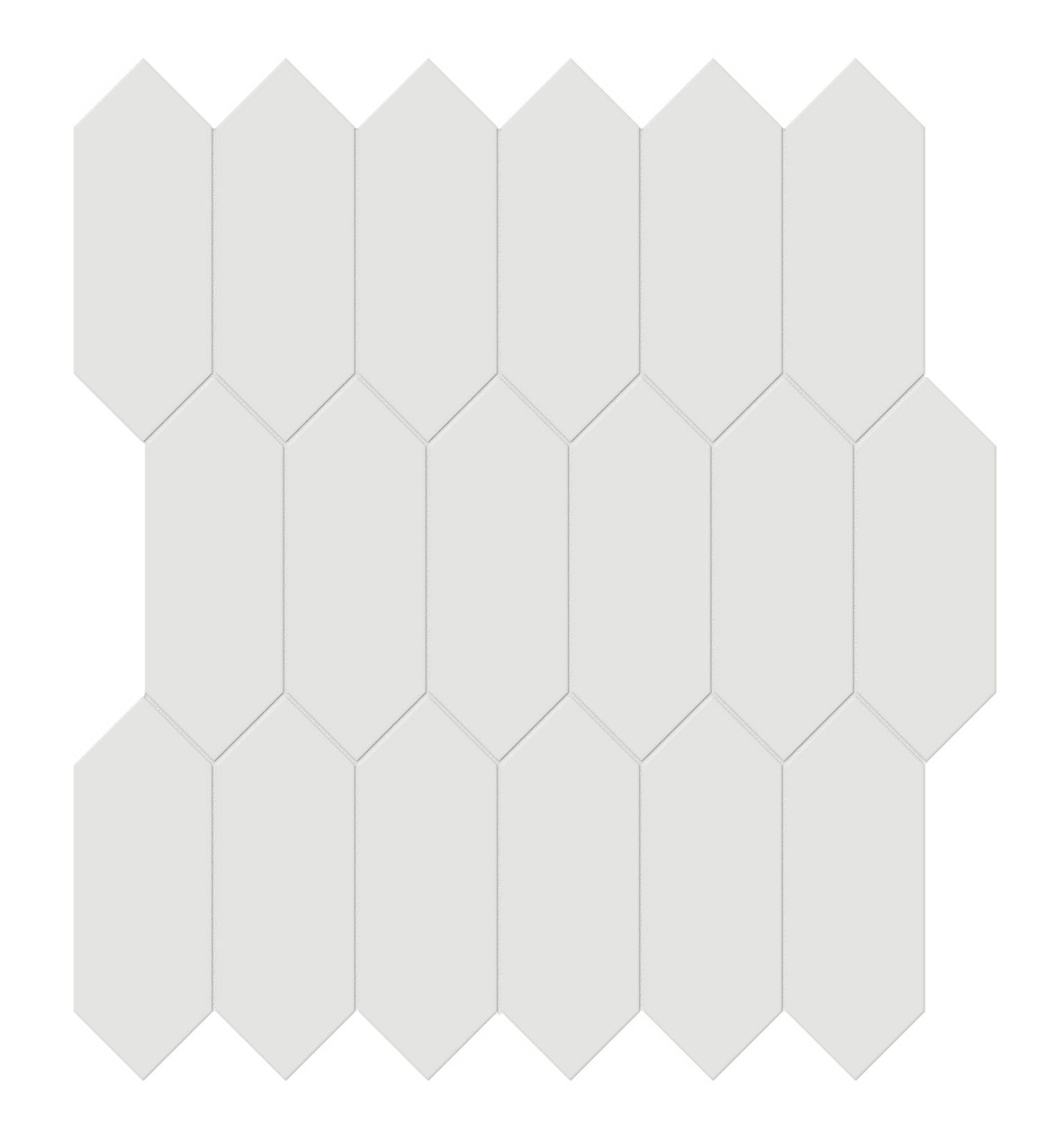 2x5 Vintage Grey Matte Picket Mosaic