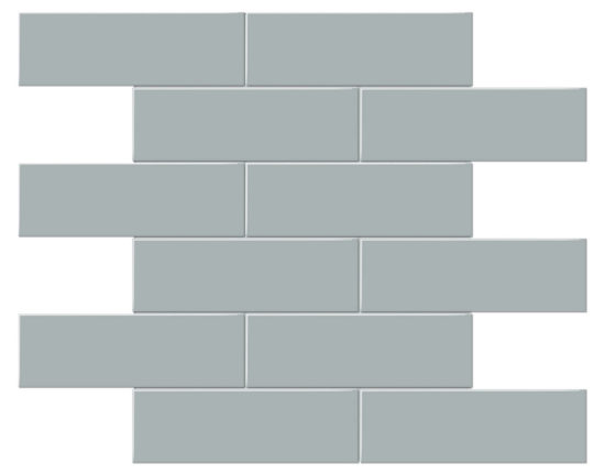 2×6 Cloud Blue Matte Brick Mosaic