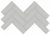 2x6 Loft Grey Glossy Herringbone Mosaic | Gemini Tile and Marble