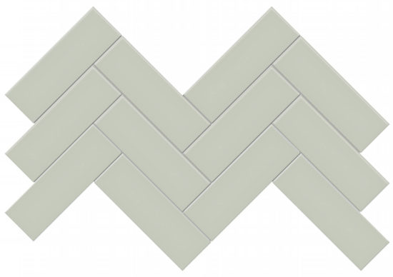 2×6 Soft Sage Matte Herringbone Mosaic