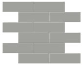 2x6 Taupe Glossy Brick Mosaic | Gemini Tile and Marble