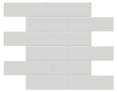 2x6 Warm Grey Glossy Brick Mosaic | Gemini Tile and Marble