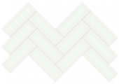 2x6 White Glossy Herringbone Mosaic | Gemini Tile and Marble