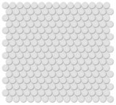 3/4" Gallery Grey Glossy Penny Round Mosaic | Gemini Tile and Marble