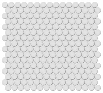 3/4″ Gallery Grey Glossy Penny Round Mosaic