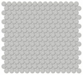 3/4" Loft Grey Glossy Penny Round Mosaic | Gemini Tile and Marble