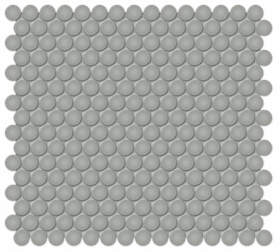 3/4″ Taupe Glossy Penny Round Mosaic