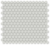 3/4" Warm Grey Matte Penny Round Mosaic | Gemini Tile and Marble