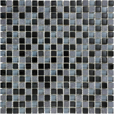 5/8X5/8 Black Timber Mosaic