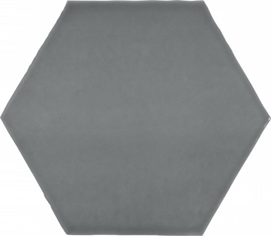 6″ Anthracite Charcoal Glossy Hexagon