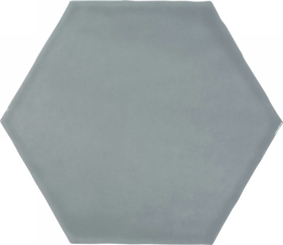 6" Argent Sterling Glossy Hexagon | Gemini Tile and Marble