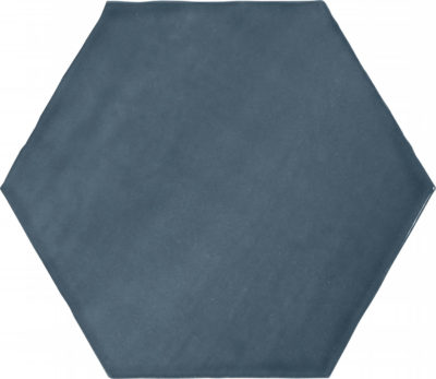 6″ Azure Ink Glossy Hexagon