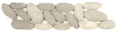 Beige Xl Sliced Matte Pebble Interlocking Border | Gemini Tile and Marble