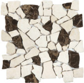 Beige/Brown Mini Opus Interlocking Mosaic | Gemini Tile and Marble